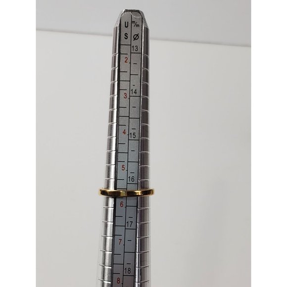 🛍️ 3/$25 Vintage Gold-tone 4 Cubic Zirconia Stones Signed Korea Size 5.5 - Picture 6 of 6